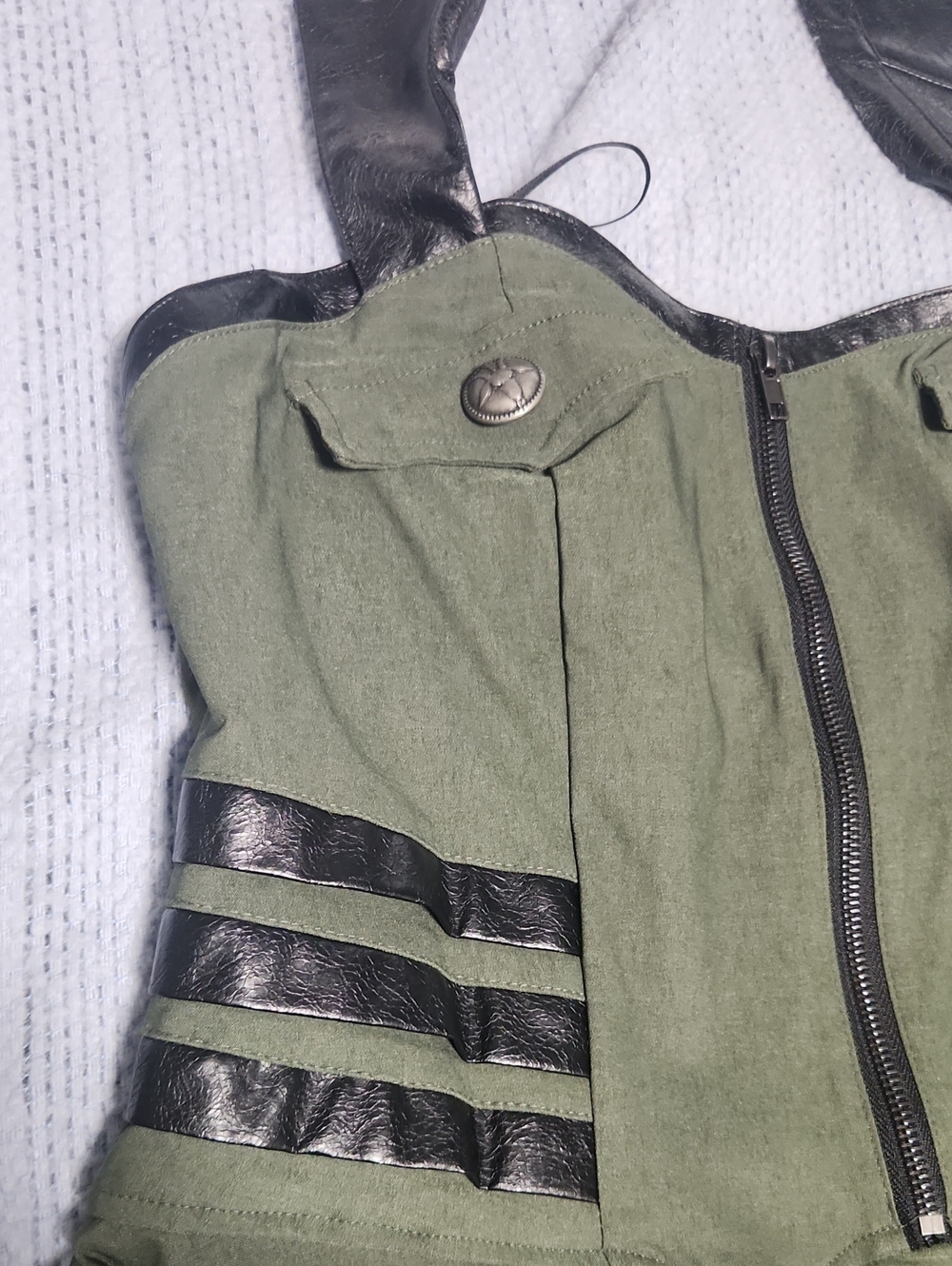 2X XXL Killstar Military Green Halter Skater Buckle Dress Pinup Goth Punk Goat